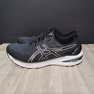 Asics Black and White Athletic Shoes